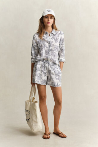 Blommiga linneShorts