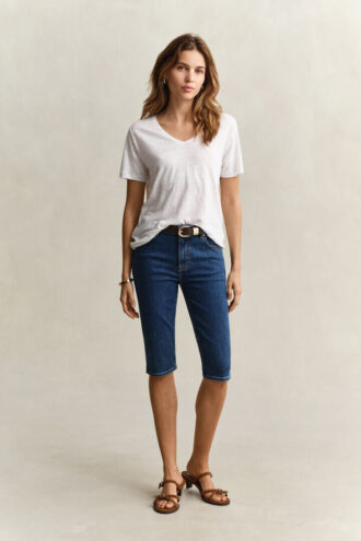 Capribyxor i denim