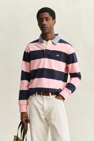 Chambray-krage, randig, Heavy Rugger
