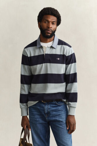 Chambray-krage, randig, Heavy Rugger