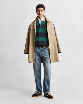 Chambray-krage, randig, Heavy Rugger