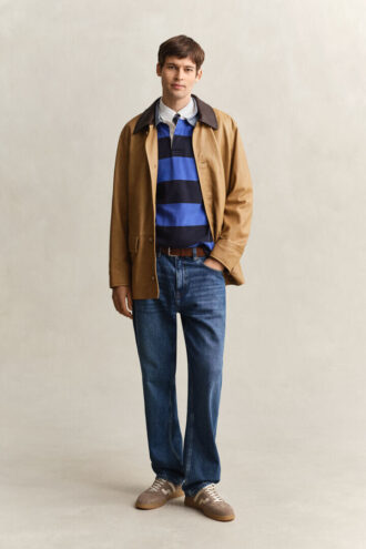 Chambray-krage, randig, Heavy Rugger