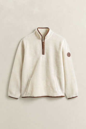 Fleece med halv dragkedja