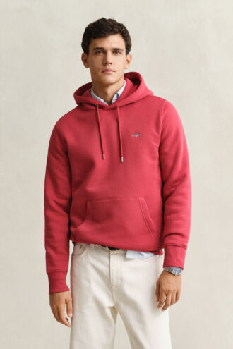 Hoodie med sköldmotiv