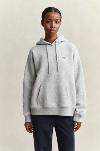 Hoodie med sköldmotiv