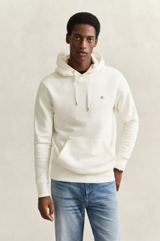 Hoodie med sköldmotiv