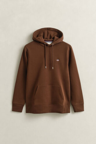 Hoodie med sköldmotiv