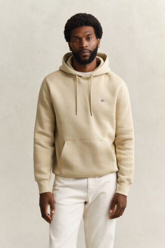 Hoodie med sköldmotiv