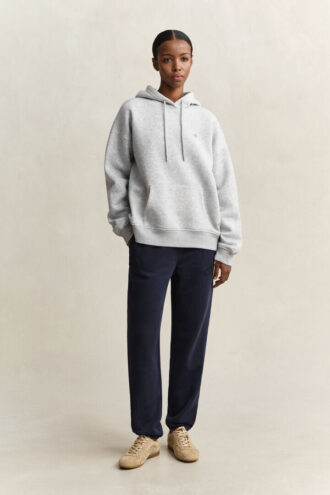 Hoodie med sköldmotiv