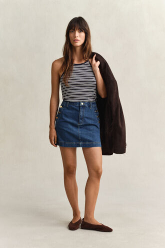 Minikjol i denim