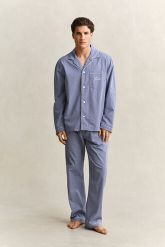 Pyjamas i rutig poplin