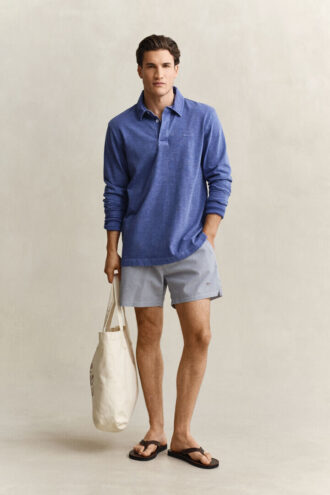 Randiga badshorts i seersucker