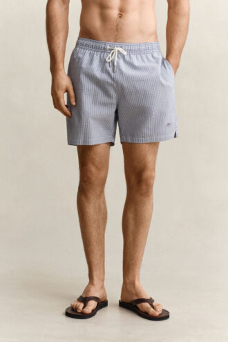 Randiga badshorts i seersucker