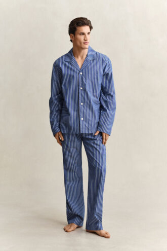 Randigt pyjamas-set i poplin