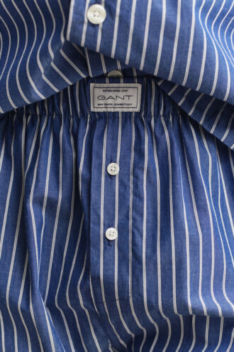 Randigt pyjamas-set i poplin