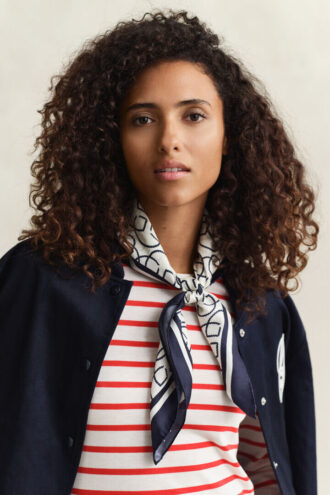 Silkescarf med monogram