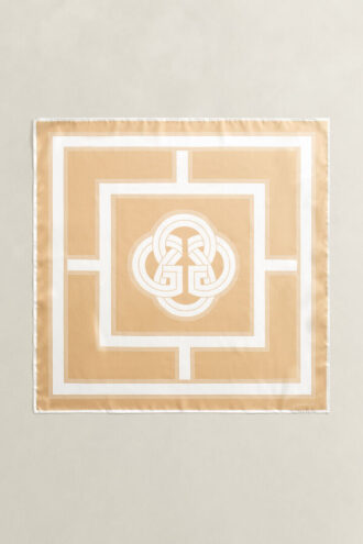 Silkescarf med monogram