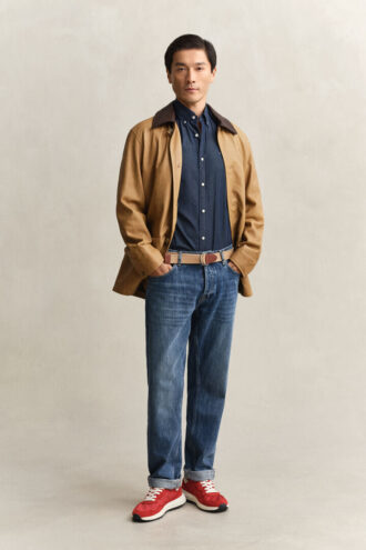 Slim fit-skjorta i indigo
