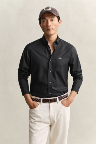 Slim fit-skjorta i klassisk poplin