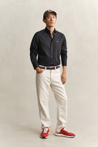 Slim fit-skjorta i klassisk poplin