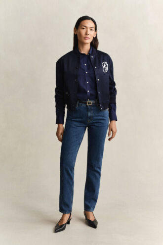 Slim fit-skjorta i poplin