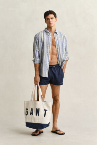 Snabbtorkande badshorts med logotyp