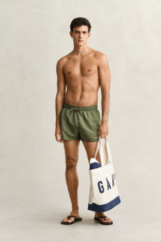 Snabbtorkande badshorts med logotyp