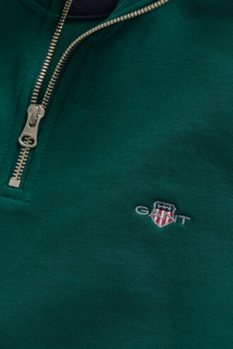 Sweatshirt med halv dragkedja och sköldmotiv