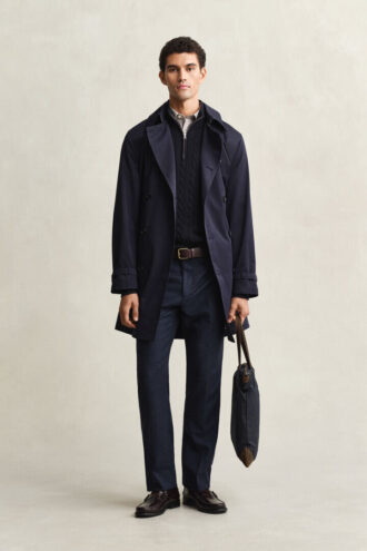 Trenchcoat i bomullsblandning